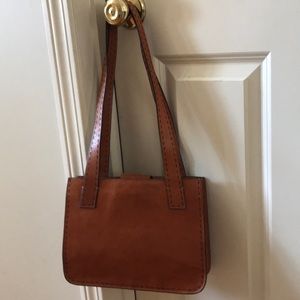 Fossil tan leather bag